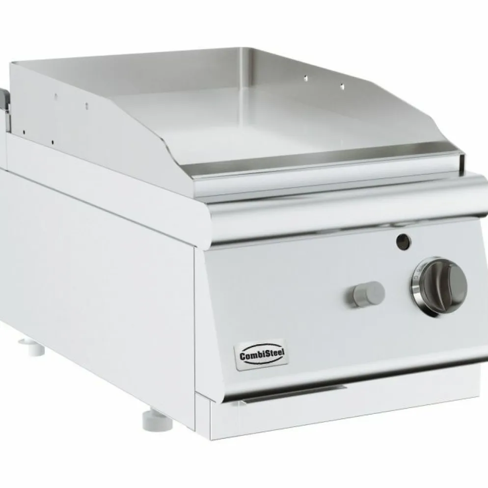 Combisteel Gas Grillplatte glatt 400 mm, Tischgerät 6,5 kW
