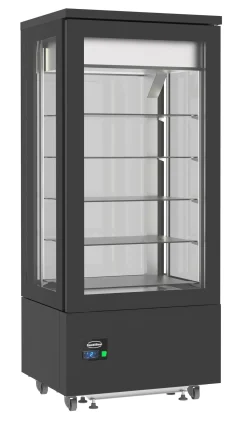 Combisteel Gebäckkühlvitrine Schwarz | 80 cm Breite