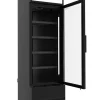 COMBISTEEL Glastür-Kühlschrank FCU-370 BL Schwarz 360 Liter