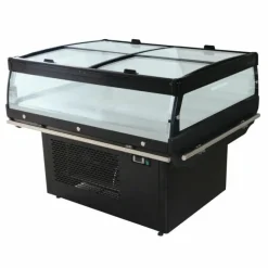 Combisteel Kühlinsel mit Glasdeckel 1.3 Schwarz 1370 mm