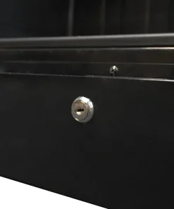 Combisteel Kühlschrank 1 Glastür Schwarz SVE450 BL 650 mm