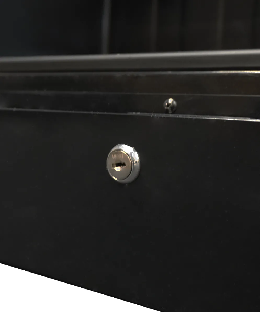 Combisteel Kühlschrank 1 Glastür Schwarz SVE450 BL 650 mm