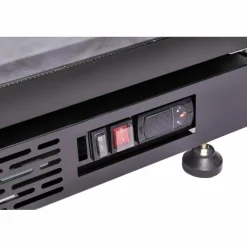 Combisteel Kühlschrank 3 Glastüren Schwarz NAP1200 HT mit Türheizung