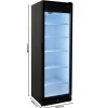Combisteel Kühlschrank 1 Glastür Schwarz PIB360R 595 mm