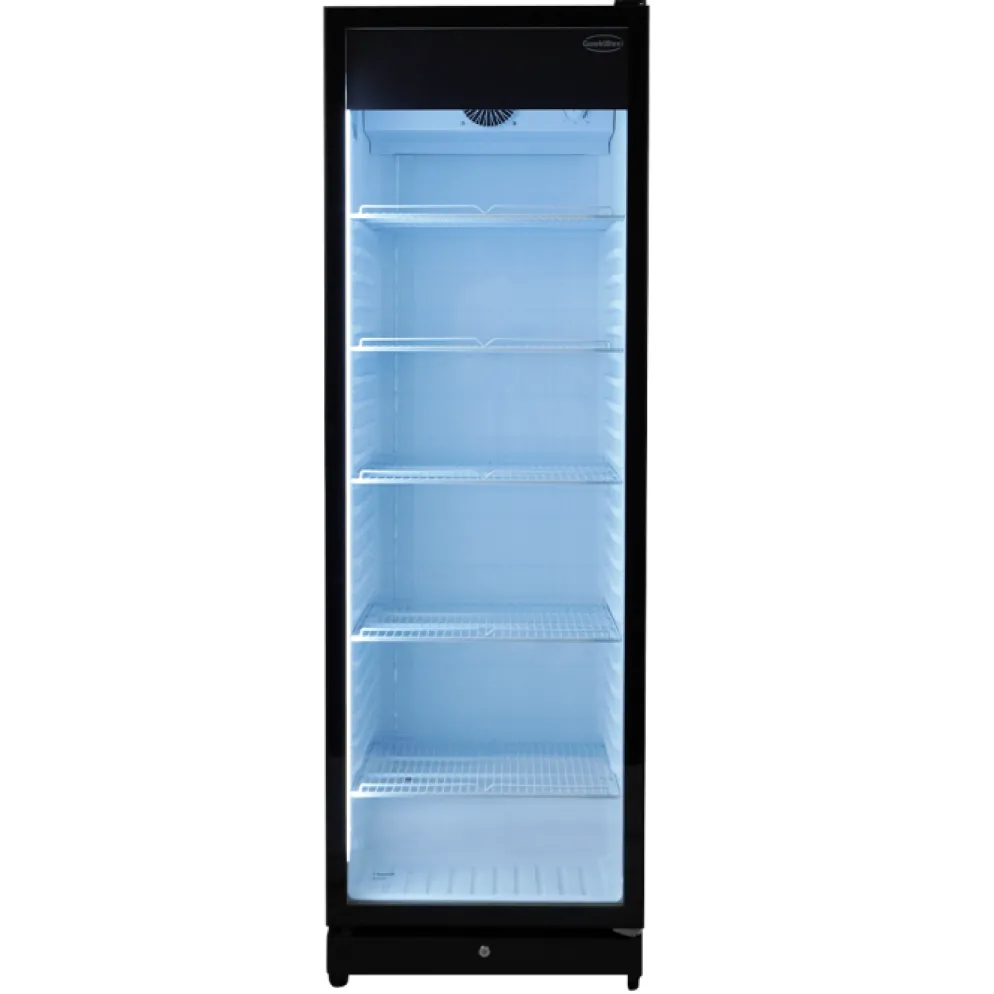 Combisteel Kühlschrank 1 Glastür Schwarz PIB360R 595 mm
