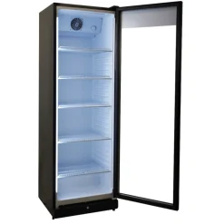 Combisteel Kühlschrank 1 Glastür Schwarz PIB360R 595 mm