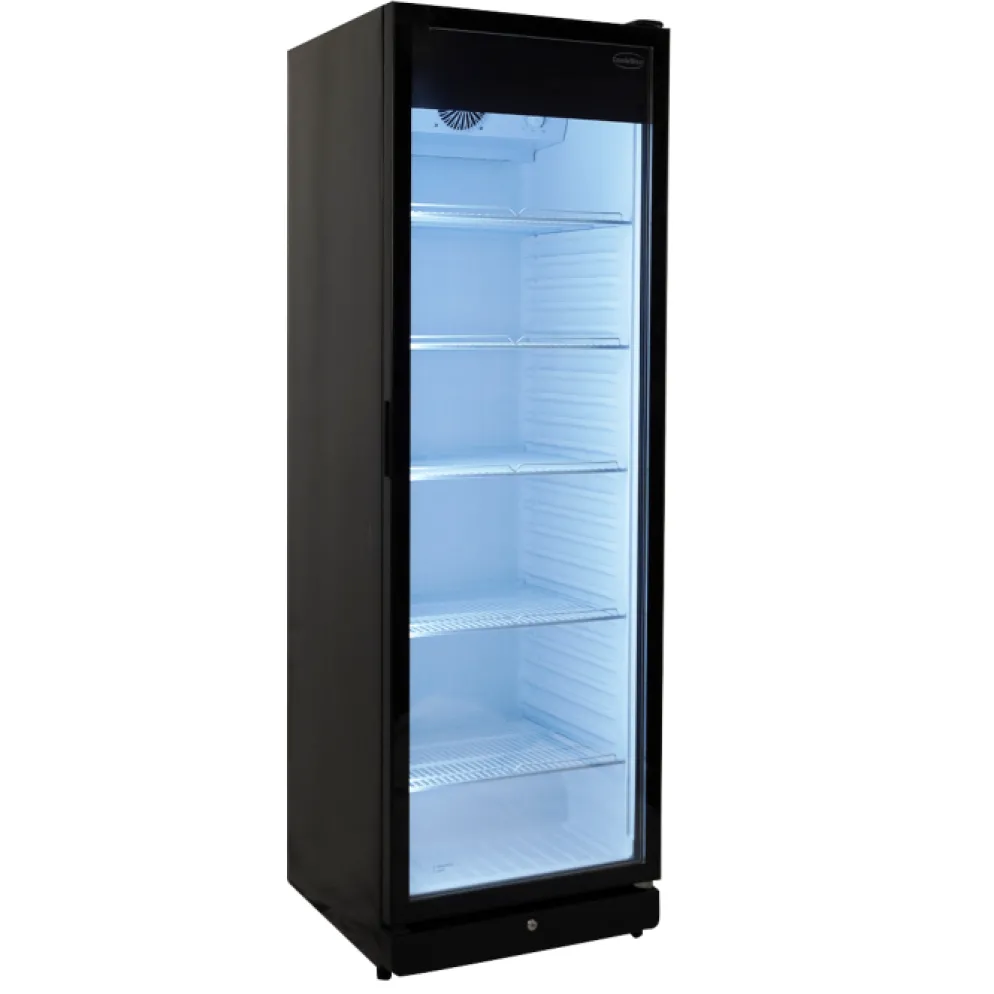 Combisteel Kühlschrank 1 Glastür Schwarz PIB360R 595 mm