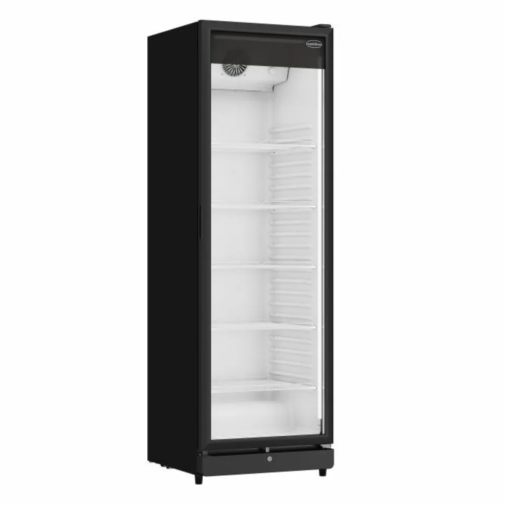 Combisteel Kühlschrank 1 Glastür Schwarz PIB360R 595 mm