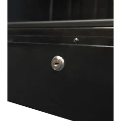 Combisteel Kühlschrank 1 Glastür Schwarz mit Leuchtkasten SVE450 BLC 650 mm