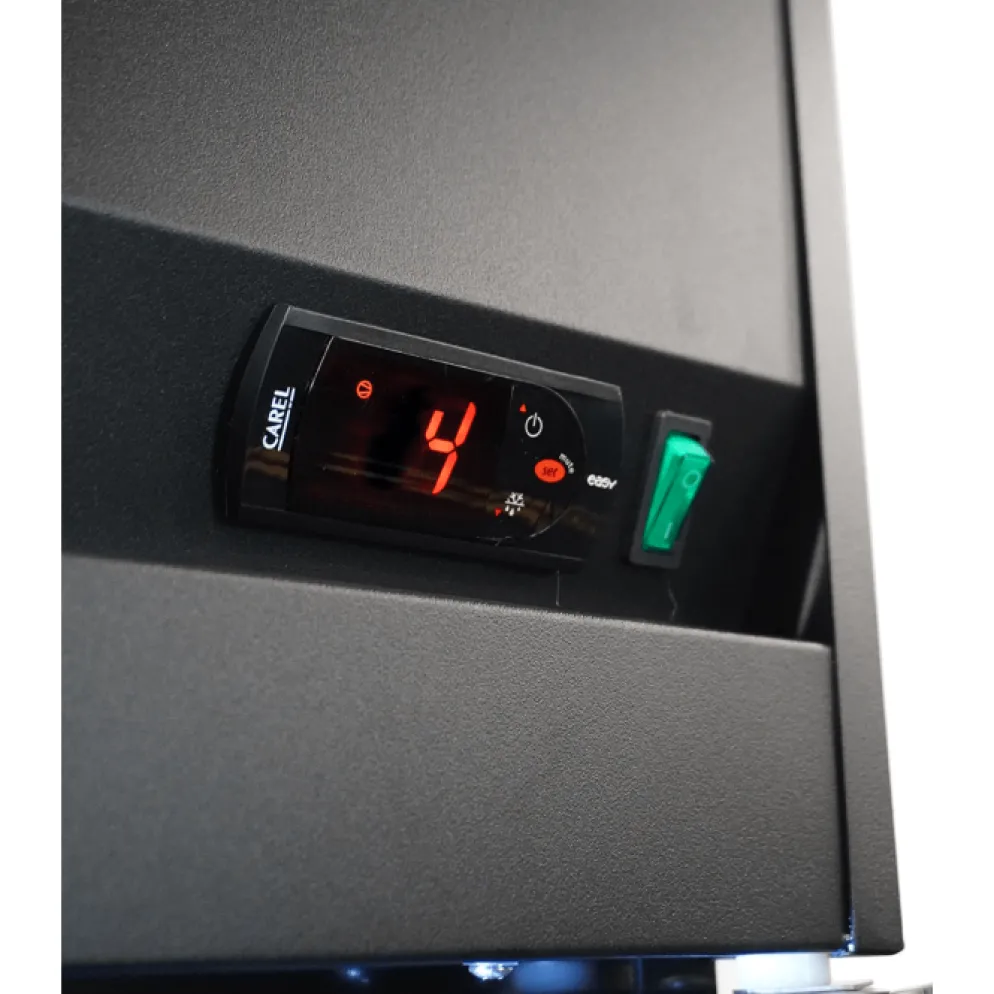 Combisteel Kühlschrank 3 Glastüren Schwarz IRM1180R BL 1650 mm