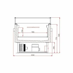 Combisteel Kühl-/Tiefkühlinsel 1.5, umschaltbar, 260 L