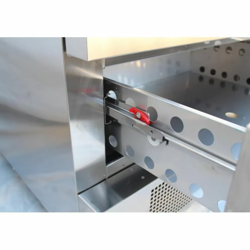 Combisteel Kühl-/Tiefkühltisch Edelstahl mit 1 Schublade, 2x 1/1 GN