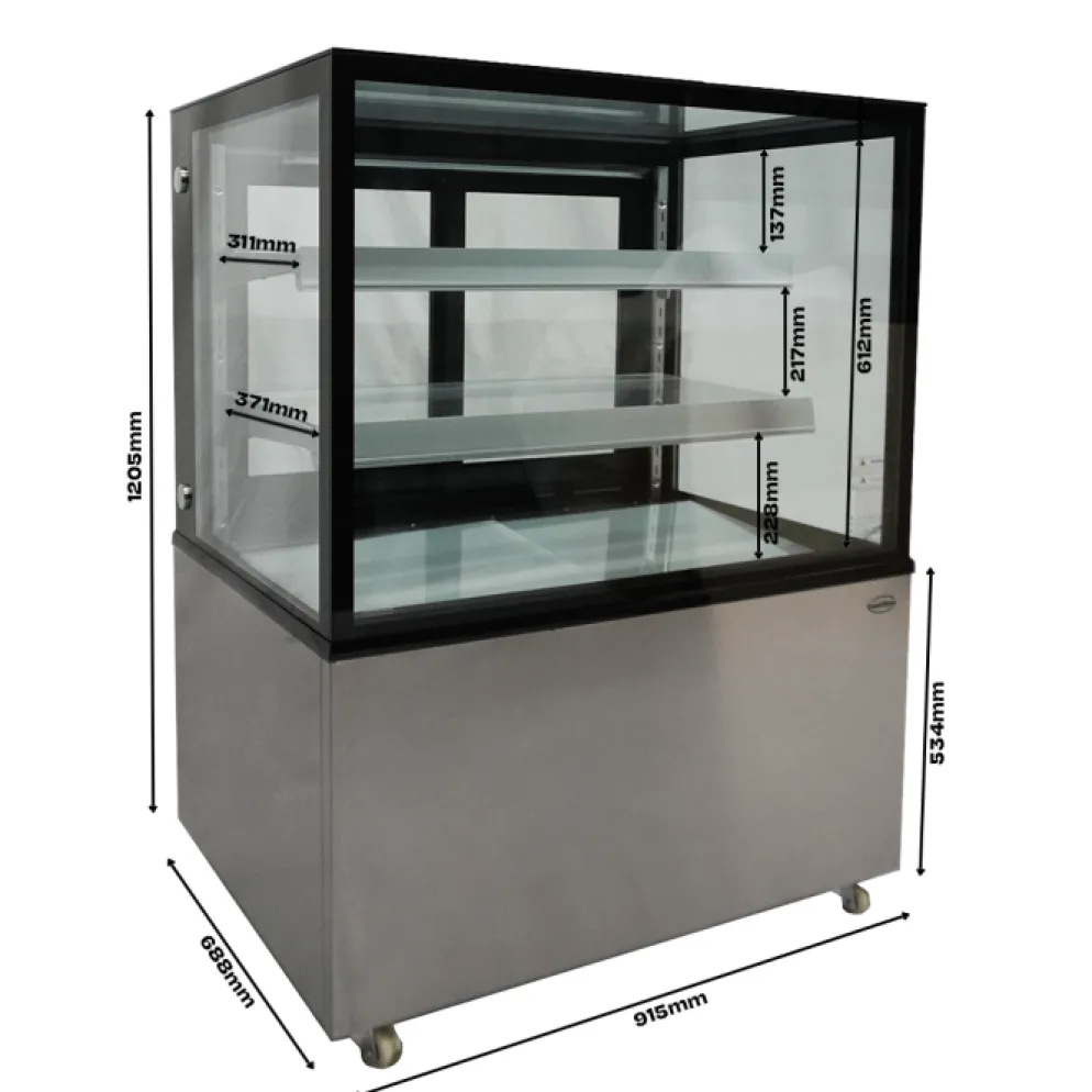 Combisteel Kühlvitrine 270 L freistehend 900 mm