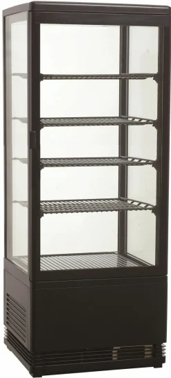 CombiSteel Kühlvitrine 98L, schwarz 428x386x1110mm