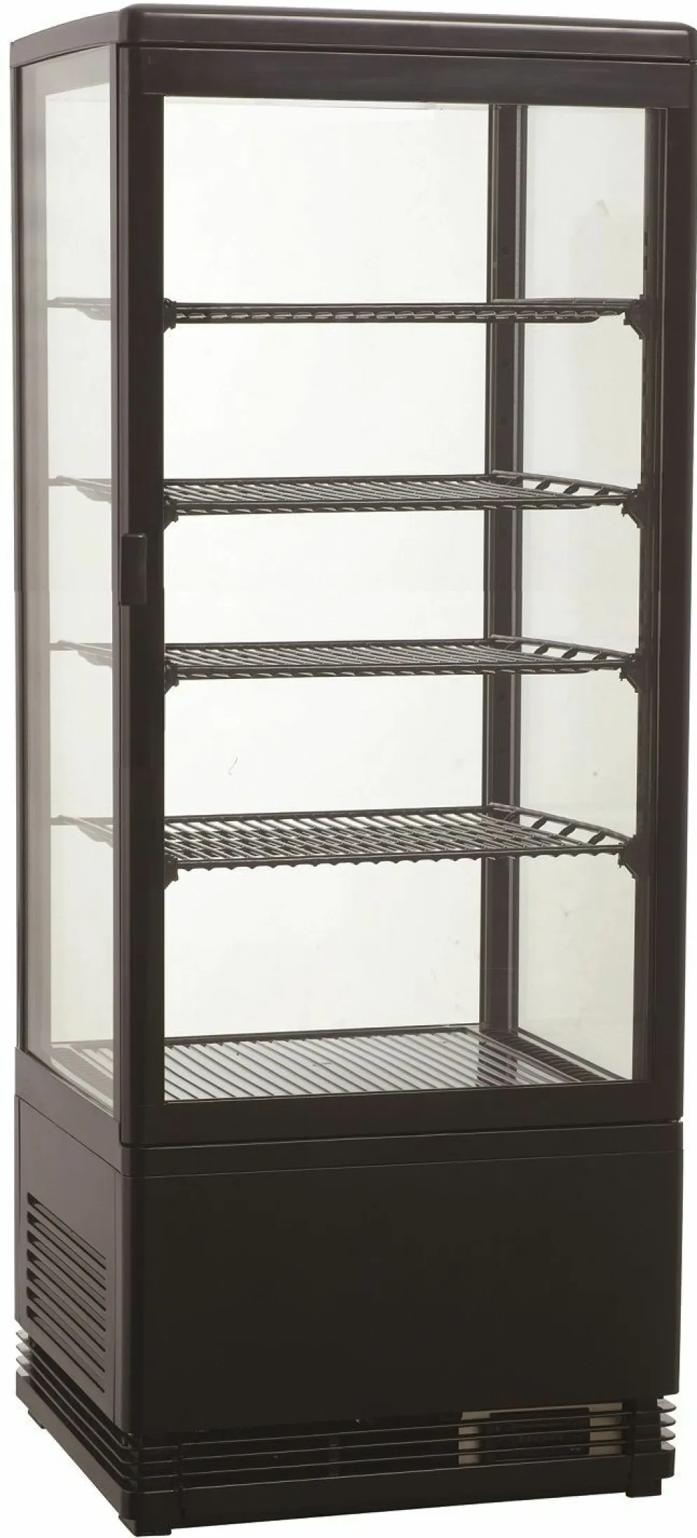 CombiSteel Kühlvitrine 98L, schwarz 428x386x1110mm