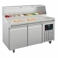 CombiSteel Pizzakühltisch 2 Türen für 9x 1/3GN, Breite 1790mm