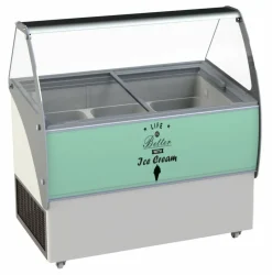 CombiSteel Speise-Eisvitrine Bali, 9x 5 L Behälter, 1192x825x1257mm