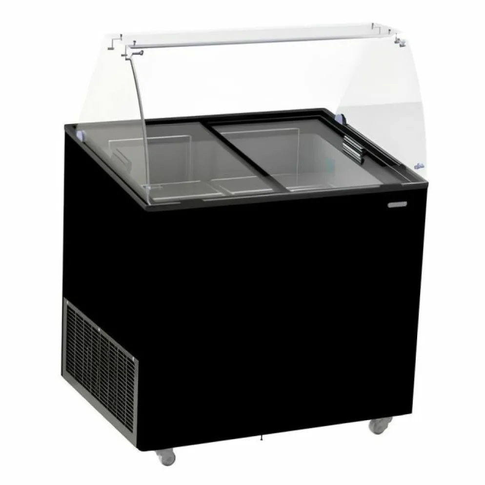 Combisteel Speiseeisvitrine Corsica 6×5 L Schwarz 909 mm