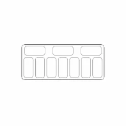 CombiSteel Speise-Eisvitrine Curacao, 10x 5 L Behälter, 1457x885x1257mm