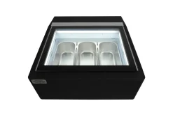 CombiSteel Speiseeisvitrine Tischmodell schwarz 3x 5 Liter