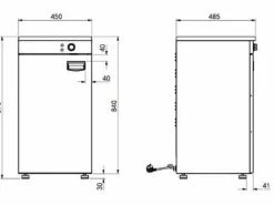 Combisteel Teller Wärmeschrank 1 Tür 450 mm, belüftet