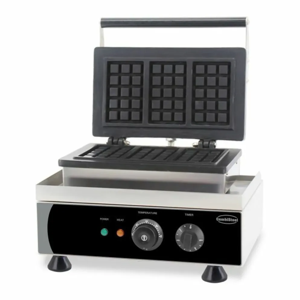 Combisteel Waffeleisen für 3 Brüsseler Waffeln