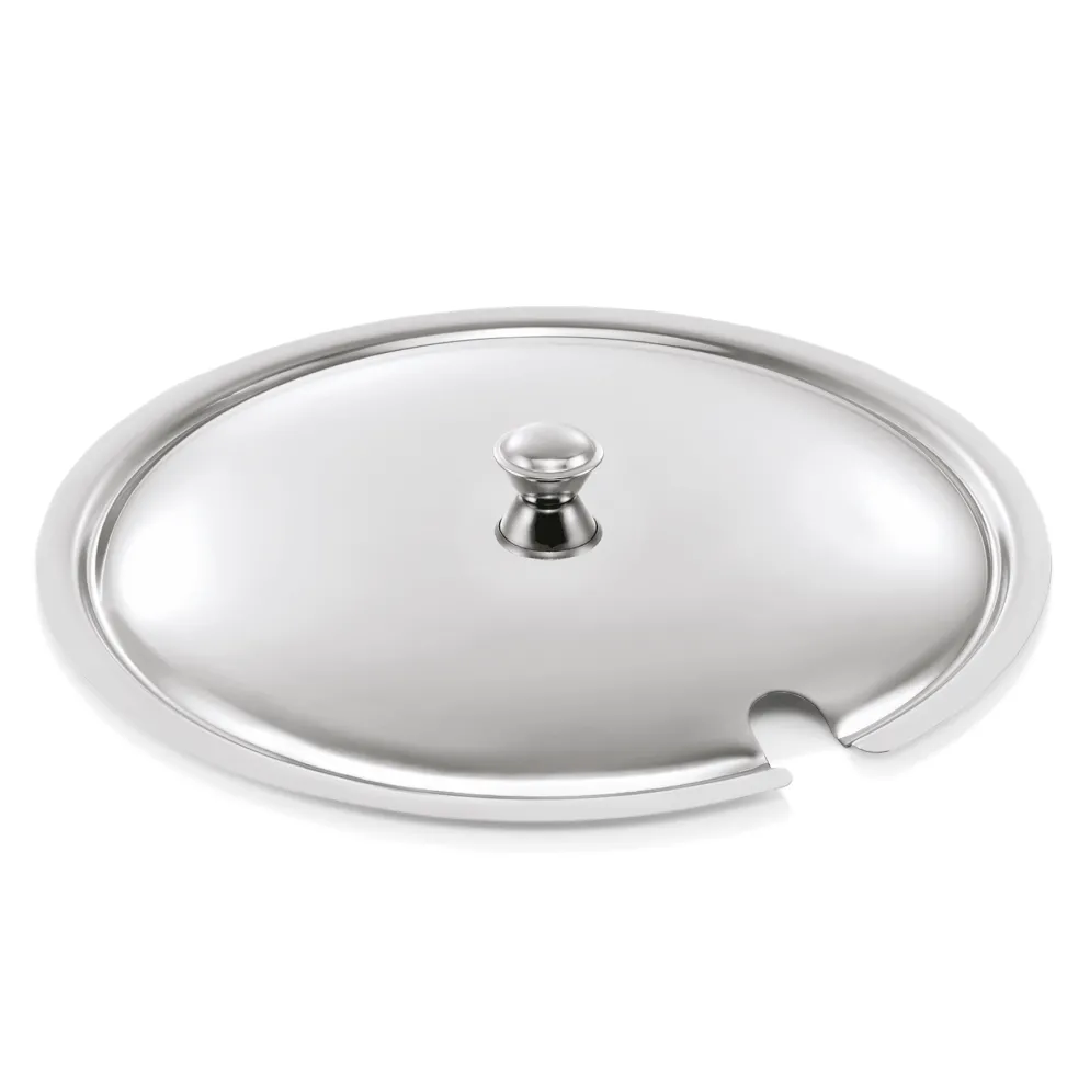 Deckel für Terrine 1475 450, mit Löffelaussparung, Chromnickelstahl