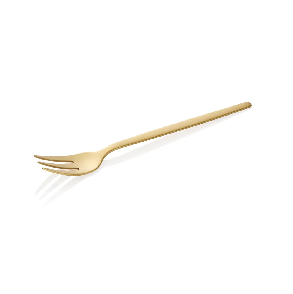 Dessertgabel Set ALEX GOLD, mit gold, matter PVD Beschichtung, 16 cm, Set á 12 Stück
