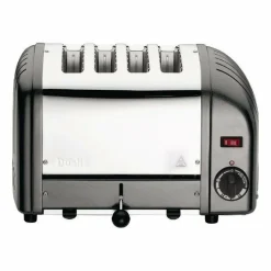 Dualit Toaster 40348 grau, 4 Scheiben Toaster