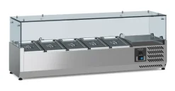 ecoFrost Aufsatzkühlvitrine für 5x 1/4 GN, 1200x335x435mm