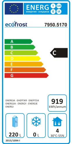 ecoFrost 700 Kühltisch 4 Schubladen, 1360x700x850mm