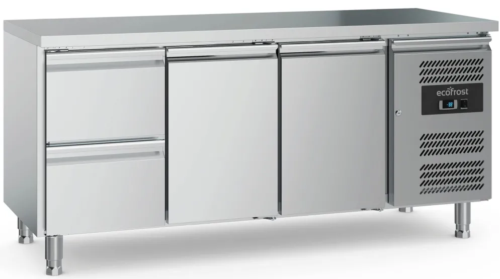 ecoFrost 700 Kühltisch 2 Türen, 2 Schubladen, 1795x700x850mm
