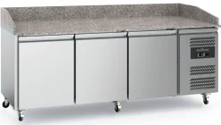 ecoFrost Pizzatisch 3 Türen mit Räder, 2020x800x1000mm