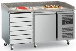 ecoFrost Pizzatisch 1 Tür EN, 7 Schubladen, 1510x800x1000mm