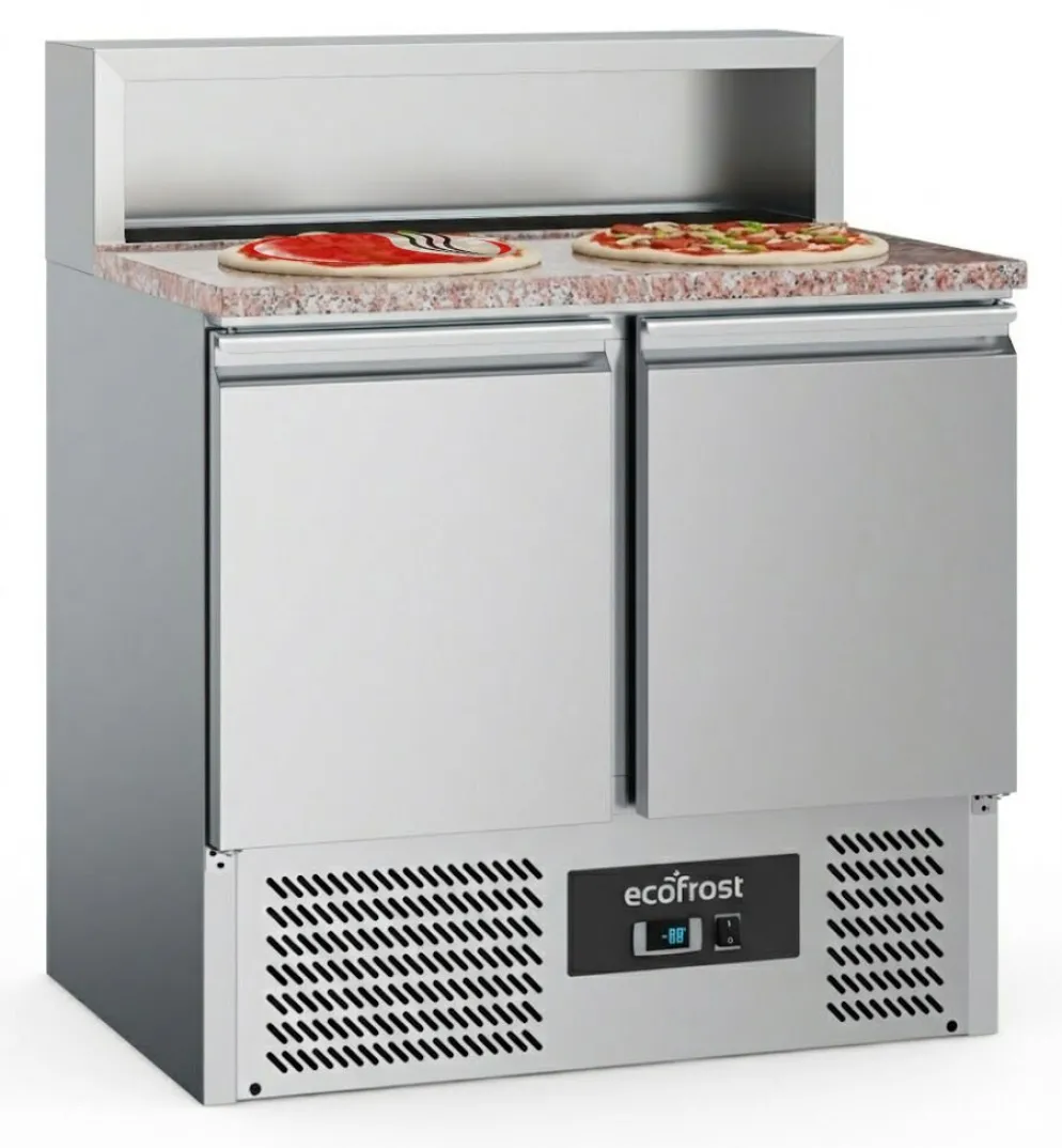 ecoFrost Pizzatisch 2 Türen 5x 1/6 GN, 900x700x1075mm