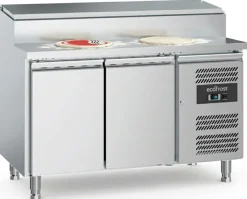 ecoFrost Saladette Pizzatisch 2 Türen für 6x 1/3 GN Behälter, Breite 1360mm