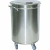 Edelstahl Abfalleimer, 75lt., Ø46 cm