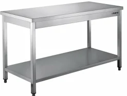 Edelstahl Arbeitstisch B 1400 x T 600 mm mit Grundboden
