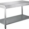 Edelstahl Arbeitstisch B 1500 x T 600 mm mit Grundboden