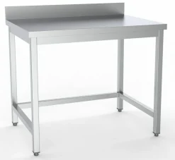 Edelstahl Arbeitstisch 700x700mmmit Aufkantung, ohne Grundboden