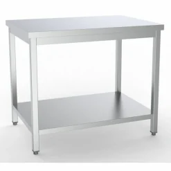 Edelstahl Arbeitstisch 1600x700x850mm mit Grundboden, Selbstmontage