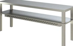 Edelstahl Aufsatzbord 2 Etagen mit Wärmemodul 1800 x 350 x 700 mm, 0,8 kW