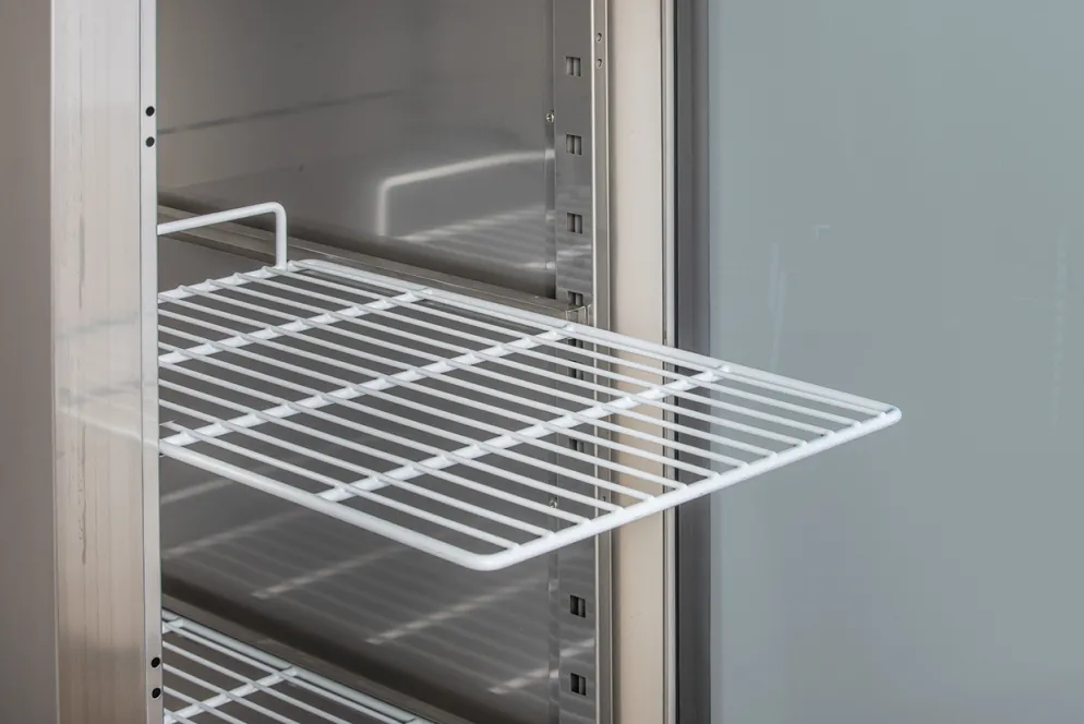 Edelstahl Gewerbekühlschrank mit Glastür KU 356 G