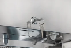 Edelstahl Gewerbekühlschrank mit Glastür KU 356 G