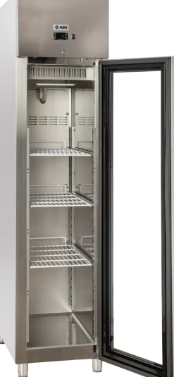 Edelstahl Gewerbekühlschrank mit Glastür KU 356 G