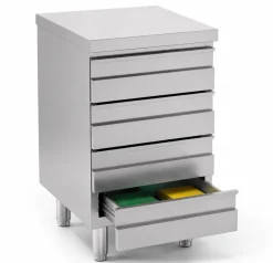 Edelstahl Schubladenschrank 4 Schubladen BxT 50x60cm