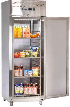 Edelstahltiefkühlschrank TKU 740 GN 2/1 mit Umluftkühlung und Schloss