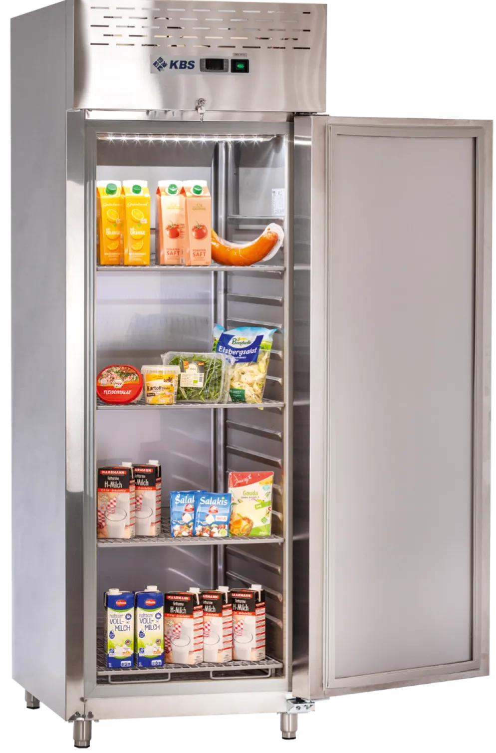 Edelstahltiefkühlschrank TKU 740 GN 2/1 mit Umluftkühlung und Schloss