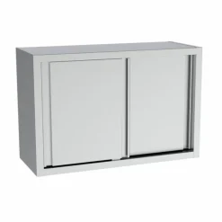 Edelstahl Wandhängeschrank mit Schiebetüren, 1000x400x660mm