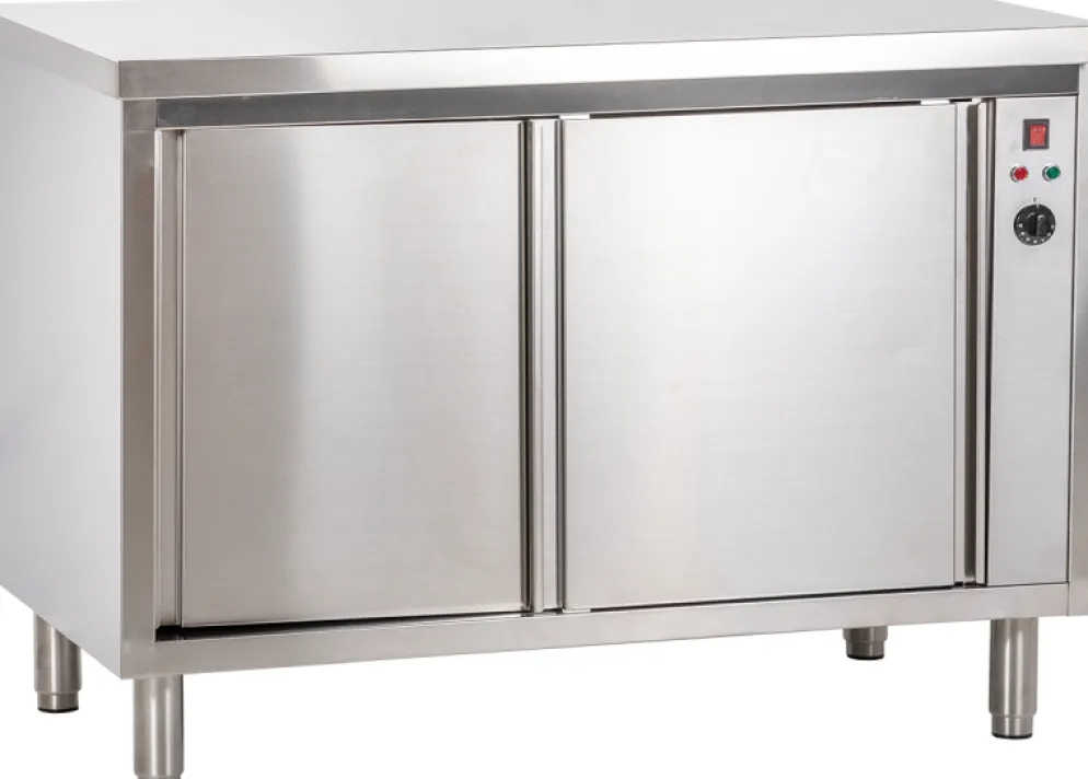Edelstahl Wärmeschrank ohne Aufkantung 1000 x 700 x 850 mm, 2,5 kW